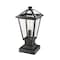 Z-Lite Talbot 1 Light Outdoor Pier Mounted Fixture, Black & Clear Beveled 579PHMS-SQPM-BK - alternate 4
